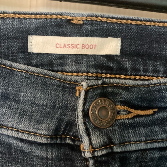 Levi’s classic bootcut blue jeans size 16 short cotton/poly blend with stretch - Picture 2 of 14